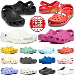 best selling Crocodile Shoes Fur Clog Buckle Slides Sandals Slippers Classic Men Women Triple White Black Blue Green Pink Red Free Shipping Outdoor Waterproof Shoes