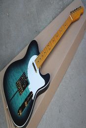 Custom Blue Electric Guitar with Merle Haggard Signature Tuff DogWhite PickguardGold Hardwarescustomized according yourself7849139