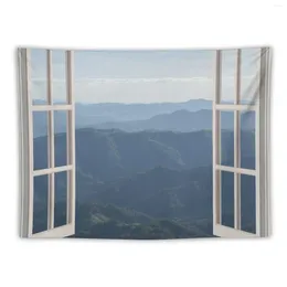 Tapestries Appalachian Mountains Window Tapestry Wall Hanging Decorative Decor For Bedroom