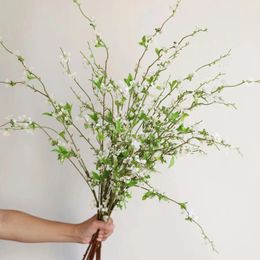 Decorative Flowers 39.3" Faux Spring Blossom Branch With Buds Artificial Plant Stem DIY Florals/Table Centerpieces/Wedding/Home