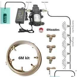 Garden Hoses Water Mist Spray For Booth Sterilising And Outdoor Nebizer Pump Misting System Kit 6M 9M 12M 15M 18M Slip Lock T Connecto Dhikj