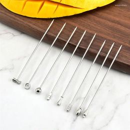 Forks 8Pcs Steel Coffee Stainless Cocktail Toothpicks Stirrer For Appetizers Bar Kitchen