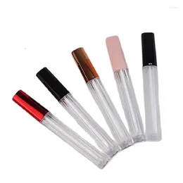 Storage Bottles Lipgloss Tubes Gold Black Square Liquid Lipstick Packaging Makeup Lip Glaze 4.5ML 50pcs Bottle Custom Logo Gloss Wand