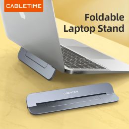 Stand CABLETIME Laptop Stand Foldable Washable Slim Riser Heat Dissipation Space Grey Holder for 11/13/17 inch Laptop Notebook C417