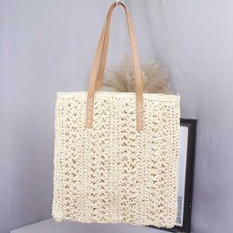 Evening Beach Bags Grass Woven Bag Women's Shoulder Handbag Large Capacity Hook Needle