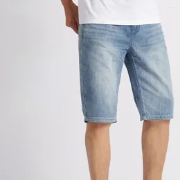 Men's Jeans 2024 Fashion Denim Shorts Summer Loose Straight Leg Medium Cotton Pants Male Gifts