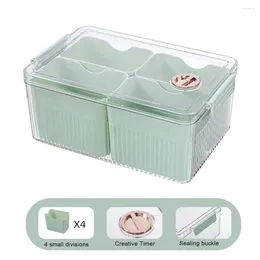 Storage Bottles Fruit Container Capacity Food Refrigerator Box With Detachable Bins Organize Fruits