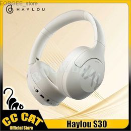 Cell Phone Earphones Haylou S30 Bluetooth Wireless Headphone With Microphone ANC Active Noise Reduction Long Endurance Headsets Low Delay Earphone Y240407