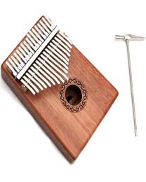 17 Keys Kalimba Thumb Piano Solid Mahogany Body With Learning Book Tune Hammer78027238672886