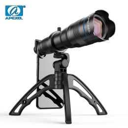 Pads Apexel Hd 36x Telephoto Zoom Lens Monocular with Selfie Tripod for Iphone Samsung Other Smartphones Travel Hunting Hiking Sports