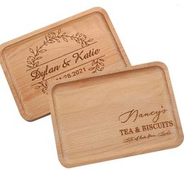 Tea Trays Custom Tray Rustic Wooden Personalized Serving And Platters Service Wedding Food