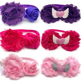 Dog Apparel 30/50pcs Pet Cat Wing Style Bowties Valentine's Day Accessories Small Rose Collar Supplies