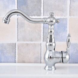 Bathroom Sink Faucets Deck Mount Chrome Basin Faucet Kitchen Bath Vanity Vessel Sinks Mixer Tap Cold And Water Tsf656