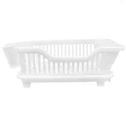 Kitchen Storage Drying Rack Drainer Dish Countertop Utensil Holder Multipurpose White Fruit For Sink