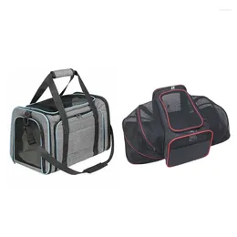 Cat Carriers Large Cat-in-bag Comfort Car Travel For Puppies Carrying Bag Breathable Grooming Vet-Visits R7UB