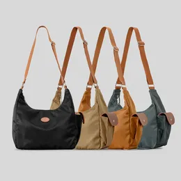 Hobo Casual Nylon Hobos Women Shoulder Bags Waterproof Crossbody Bag Simple Messenger Female Commuter Purses 2024