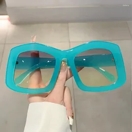 Sunglasses KAMMPT Oversized Irregular Gradient Candy Colour Women Shades Ins Trendy Brand Designer Outdoor Travelling Eyewear