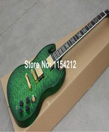 whole High Quality electric guitar with Luxury Style custom green burst color6589428