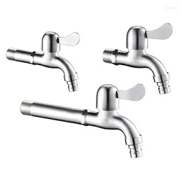 Bathroom Sink Faucets 304 Stainless Steel Extended Washing Machine Faucet Household 4 Points And Cold Quick Opening Balcony Mop Pool