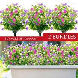 Decorative Flowers Plastics Artificial Plant For Decoration Outdoor Garden Porch Hanging Shrubs Plants Home Wedding Flower Decor