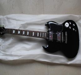 High Quality Deluxe SG 400 Standard Black Electric Guitar 2 Pickups 6 Strings Instrument 6236198