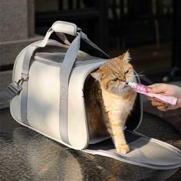 Cat Carriers Crates Houses bag portable breathable large capacity shoulder pet backpack cat space capsule dog car riding H240407