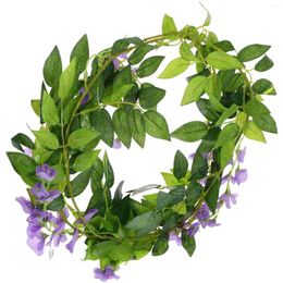 Decorative Flowers Fake Wisteria Vine Faux Flower Hanging Spring Summer Wall Pendant