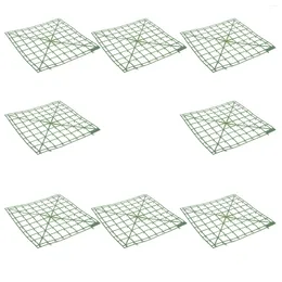 Decorative Flowers 8 Pcs Row Flower Arrangement Grid Plastic Po Frame Grids Arranging Holders Racks DIY Fixers Bases Panels Doaio