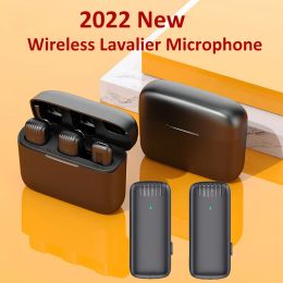 Microphones Wireless Lavalier Microphone Audio Video Recording for iPhone Android Facebook Youtube Tiktok Live Broadcast With Charging Box