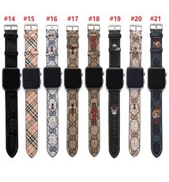 Fashion Designer For Apple Smart Watch Leather Bands 42mm 38mm 40mm 44mm Cheap Adjustable Strap for iWatch 5 4 3 2 Straps Replacem8083058
