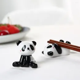 Chopsticks Tableware Specially Lovely Spoon Accessories Fork Holder Ceramic Panda Stand Home Decoration