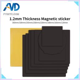 Pens 3d Printer Magnetic Base 1.2/1.5mm Thickness Magnetic Sticker Magnetic Build Plate Tape for 3d Printer Platform Bed Ender 3 Kp3s