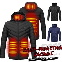 Hunting Jackets KoKossi Smart Constant Temperature Warmth Jacket Winter 4 Zone Slef-heating Clothing Hiking Skiing Windproof Warm Hooded