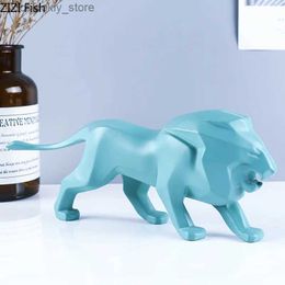 Arts and Crafts Resin Crafts Simulation Animal eometry Lion Animal Statue Modern Home Decoration Handicraft Furnishins Desktop DecorationL2447