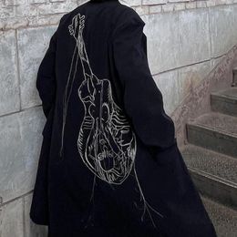 Men's Suits Japanese Original Dark Style Guitar Embroidered Tassel Casual Suit Jacket High Quality Harajuku