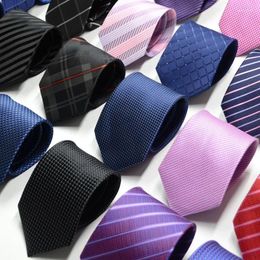 Bow Ties 67 Styles Men's Solid Colour Stripe Flower Floral 8cm Jacquard Necktie Accessories Daily Wear Cravat Wedding Party Gift