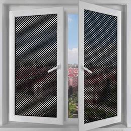 Window Stickers Black White Mesh Privacy Sun Protection Glass Sticker Light Film