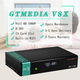 Box Oryginalny Gtmedia V8X odbiornik satelitarny Full HD 1080P h.265 GTMedia V8X wbudowane wifi aktualizacji przez GTmedia V8 nova v9