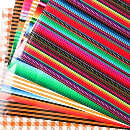 Window Stickers 6pcs 12"x10" Bundle Vibrant Colors Pattern HTV Iron On Tshirt Heat Press Cricut Film For Mexican Fiesta Theme Party Craft