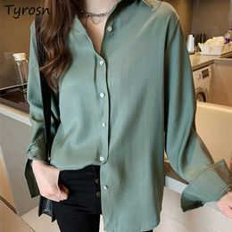 S4XL Shirts for Women Long Sleeve Korean Style Tender Pure Aesthetic Arrival Spring Tops Mujer Vintage Retro Harajuku Chic 240407