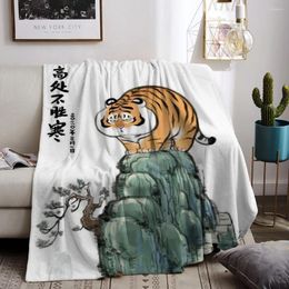 Blankets Tiger Descends Cute Throw Blanket For Bed Warm Winter Boho Home Decor Bedroom Decoration Bedspread The Sofa Decorative