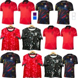 South Korea Soccer Jersey New 24 25 HEUNG-MIN SON KANG IN LEE National Team 24 25 Football Shirt Men Kit Set Home Away Men Uniform Red Black Fan Version