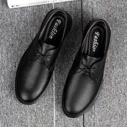 Casual Shoes 2024 Arrival Lace-Up Upscale Elegantes Formal Footwear Male School Leather Slip On Bureau Dressing Man