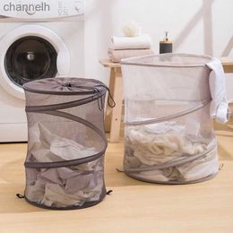 Storage Baskets Homepage Large Cylindrical Laundry Bucket Organizer Foldable Basket Replacement Clothes Toy yq240407