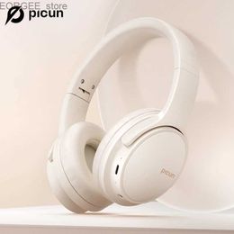 Cell Phone Earphones Picun Queen Wireless Headphones Over Ear HIFI Stereo Bluetooth 5.3 Earphones 40 Hours Playtime for Phone PC Lightweight Headset Y240407