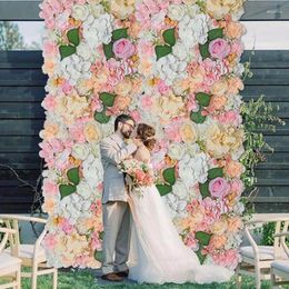 Decorative Flowers Artificial Rose Wall Wedding Decoration Background Shopping Mall Window Green Vegetation