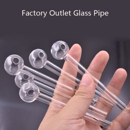 Factory Outlet Cheapest 10cm Glass Oil Burner Pipe Mini Thick Pyrex Smoking Pipes Clear Test Straw Tube Glass Pipe for Water Bong Accessories