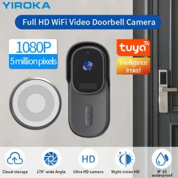 Doorbells Tuya Video Doorbell Wifi Wireless HD Camera 2Way Audio PIR Motion Detection Smart Home Door Bell Outdoor WiFi Intercom doorbell