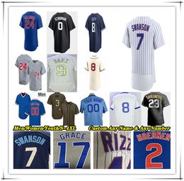 Dansby Swanson Baseball Jerseys Cody Bellinger Nico Hoerner Seiya Suzuki Christopher Morel Ian Happ Michael Busch Yan Gomes Wicks Nick Madrigal CUB Miguel Amaya 4XL