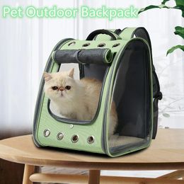 Cat Carriers Pet Carrying Bag Dog Outdoor Backpack PVC Portable Breathable Foldable Space House Transparent High Capacity Travel Nest